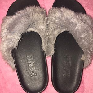 PINK fur slides
